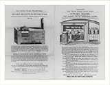 Historic Print (XL): [Advertisements for]: 1. Portable emigrant's
or cottage stove; 2. Kitchen ranges