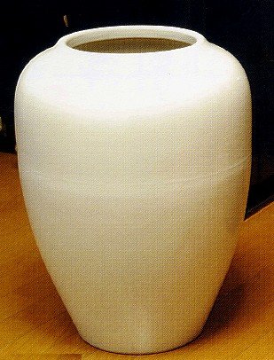 信楽焼き「白光沢そり口」6020-05