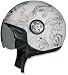 AFX FX-42A Pilot Style Open Face Motorcycle Helmet Vine Flat White