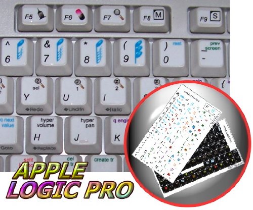 NEW APPLE LOGIC PRO KEYBOARD STICKER ON WHITE BACKGROUND FOR DESKTOP, LAPTOP AND NOTEBOOK