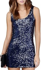 Scoop Neck Sequined Fitted Polyester Empire   Waistline Club Dress/Party Dress/Mini Dress 