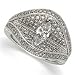 Ogle Shaped Countless Diamond Engagement Ring (Center stone is not inlcuded)