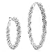 Unique twisted Hoop Earrings with Premium CZ.