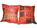 2Pc Orange Sequin Embroidered Patchwork Cushion Cover Throw 16"