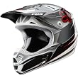 Fox Racing Race Men's V2 MX Motorcycle Helmet w/ Free B&F Heart Sticker Bundle - Black