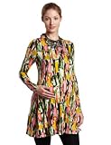 F.E.M. by t-bags Women's Maternity Print Long Sleeve Baby Doll Dress