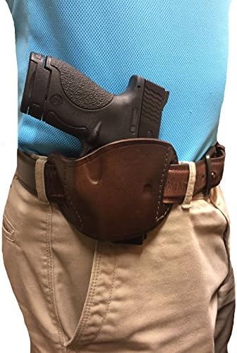 Leather Blet slide Gun Holster for Glock 17, 19, 21, 22, 23, 24, 26, 27, 30, 31, 32, 33, 34, 35, 36, 38, 39