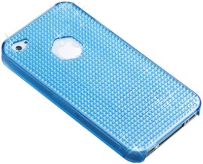 KEYDEX iPhone 4, iPhone 4S Crystal Diamond Style Back Case Cover Skin- Transparent Blue