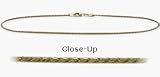 10 Karat Yellow Gold 10 Inch Solid Rope Style Anklet