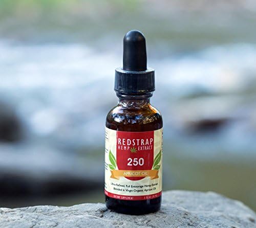 REDSTRAP Hemp Extract 250mg in Organic Apricot Oil - European * Ultra-Refined * Concentrated * Full Spectrum RedStrap Hemp Extract blended gently in 1oz of Organic Cold-Pressed Virgin Apricot Oil by Dose of Nature