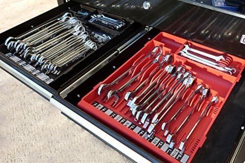 Wrench Organizer Holder Set Rack Toolbox Craftsman Tool Box Storage - Red, New: A Brand-new