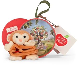 Apple Park Picnic Pal Organic 4" Wrist Rattle, Monkey