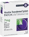 Nicotine Transdermal System Patch, Stop Smoking Aid, 7 mg, Step 3, 14 patches