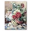 A Basket of Flowers - Box Set of 12 Greeting Cards and matching patterned Envelopes