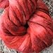 Wool Roving Hand Dyed. Super Soft BFL Combed Top Pre-Drafted for Easy Hand Spinning. Artisanal Craft Fiber ideal for Felting, Weaving, Wall Hangings and Embellishments. 1 Ounce. Egyptian Red