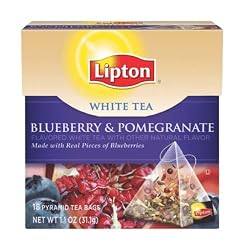 Lipton Pyramid Tea Bags, White With Blueberry Pomegranate, 18-Count Tea Bags (Pack of 6)