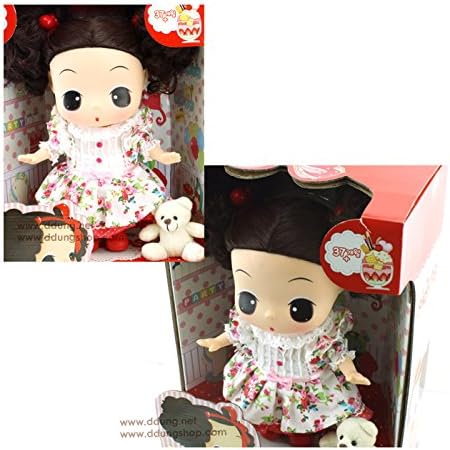 Ddung 25cm Big Doll: Floral Day (Dark Brown / Brunette)