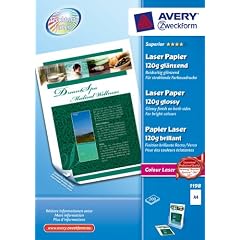Avery Zweckform 1198 Fotopapier A4 f�r Farblaserdrucker, beidseitig bedruckbar 120g 200 Blatt