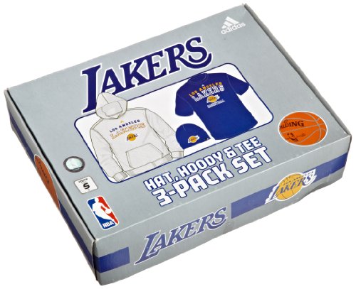 NBA Youth Los Angeles Lakers Cap, Hoody & Tee, 3-Pack Set - R28E48La (Multi, Large)