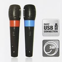 Lujex(TM) A Pair 5 in 1 USB Karaoke Microphone Set for Wii PS3 PS2 Xbox 360 PC