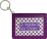 Audrey Purple & Green Floral I.D Holder and Keychain Wallet