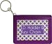 Audrey Purple & Green Floral I.D Holder and Keychain Wallet