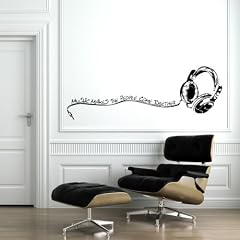 Wandtattoo Spruch - Music - 102 x 35 cm - Schwarz