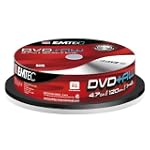 EMTEC 4.7 GB 4x Silver Single-Layer ReWritable Disc DVD+RW, EKOVPRW47104CBN, 10-Disc Spindle