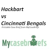 Hackbart vs Cincinnati Bengals Printable Case Brief from MyCaseBriefs (Torts)