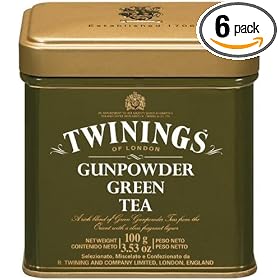 Twinings Green Gunpowder Tea, Loose Tea, 3.53-Ounce Tins (Pack of 6)