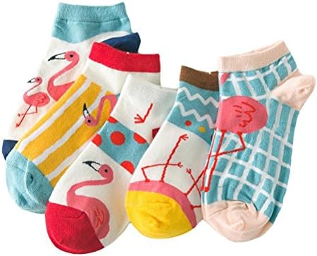 Highbest Women's Low Cut No Show Ankle Socks (One Size, Flamingo)