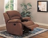 Rocker Recliner in Chocolate Microfiber by Coaster Furniture