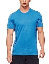 Icebreaker Men's Aero Short Sleeve Crewe T-Shirt, Small, Pelorus/Stealth
