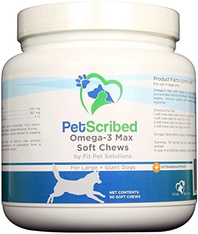 PetScribed Omega-3 Max Soft Chews for Large &amp; Giant Dogs (90 count)
