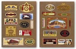 Cigar Labels Set by Anonymous 16"x12" Art Print Poster