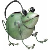Green Froggy Frog Watering Can Decorative Yard Art