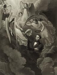 George Washington and Other Angels Greet the Martyred Abraham Lincoln - ca. 1866 Painting by W.H. Hermans - Photographic Print from the Library of Congress Collection