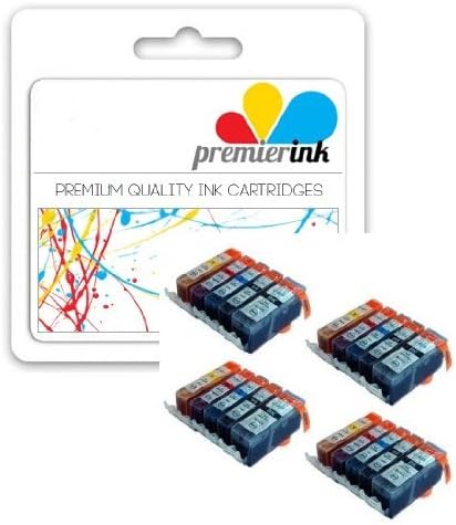 Premier Ink Cli-521/ Pgi-520 4 Sets (20) Compatible Ink Cartridges With Chips For Canon Pixma Ip3600 Ip4600 Ip4700 Mp540 Mp550 Mp560 Mp630 Mp640 Mp980 Mp620 Mp990 Mx860 Mx870 - Cli521 / Pgi520 -