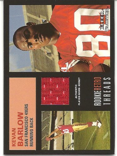 Kevan Barlow 2001 Fleer Tradition Rookie Retro Threads Jersey Card San Francisco 49ers