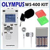 Olympus WS-400S 1GB Flash Memory Digital Voice Recorder with Dragon NaturallySpeaking version 10 Bundle + Accessory Kit