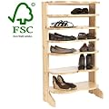 Schuhregal Schuhschrank in Natur Ma�e: H�he 105 Breite 60 Tiefe 30 cm