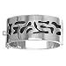 Sterling Silver Organic Cut Out Hinged Bangle Bracelet - Artisan Handcrafted in Mexico