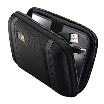 Small Hard Drive Case for Ultra Protection for Mini / Slim External HardDrives - Provides Storage for SEAGATE Portable USB 2.0 External Hard Drive and accessory cables. ( Internal case dimentions: 6" x 3.75" x 1.25" see compatibility below )
