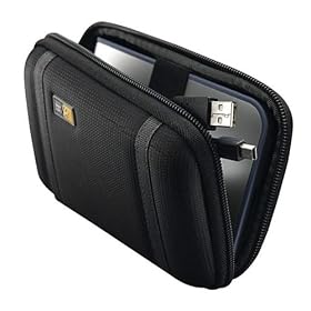 Small Hard Drive Case for Ultra Protection for Mini / Slim External HardDrives - Provides Storage for SEAGATE Portable USB 2.0 External Hard Drive and accessory cables. ( Internal case dimentions: 6