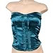 Womens Sexy Silk Green Front Button Ruffle Fashion Slip On Bustier / Tube Top Size Large