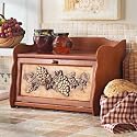 Grapes BREAD BOX Kitchen Vineyard WOODEN Breadbox NEW