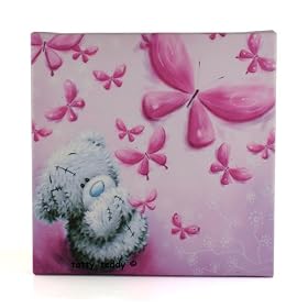 Butterflies Me to You Bear Canvas Print