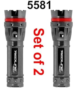 2-nebo Redline 220 Lumens LED Flashlight - Lot of 2 #5581 packed individually in Clamshell