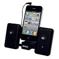 Jensen SMPS-225 Portable Stereo Speaker System with Carry Pouch for iPod, iPhone and MP3 Players (Black)