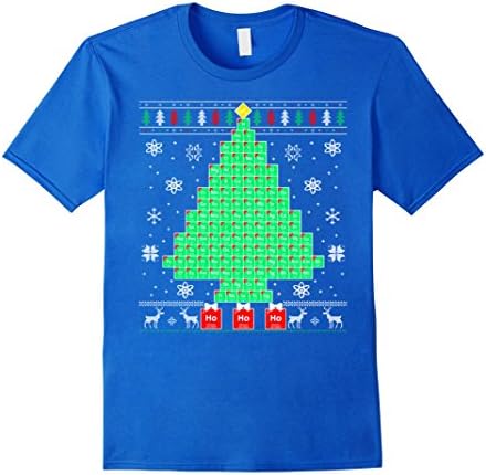 Men's Chemist-Tree Christmas T Shirt Medium Royal Blue